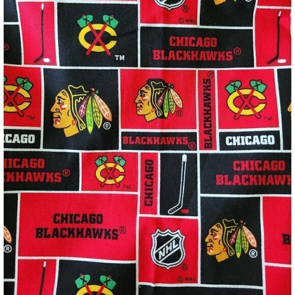 Chicago Blackhawks NHL Hockey Grommet Curtain Panels 56 x 39 Set of 2 - Picture 1 of 3